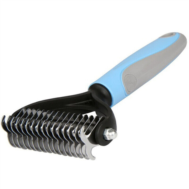 Dual-Sided Pet Grooming Brush – Deshedding & Dematting Tool for Dogs and