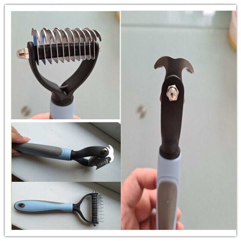 Dual-Sided Pet Grooming Brush – Deshedding & Dematting Tool for Dogs and